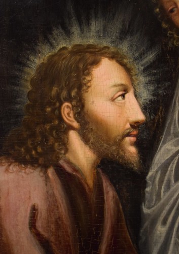 Antiquités - L'agonie de Jésus au jardin de Gethsémani - Artiste flamand du 17e siècle